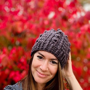 Crochet Irish Sweater Hat Pattern, Women's Cable Beanie (PDF Pattern) image 8