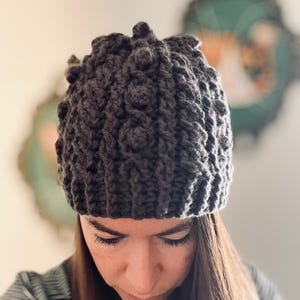 Crochet Irish Sweater Hat Pattern, Women's Cable Beanie (PDF Pattern) image 5