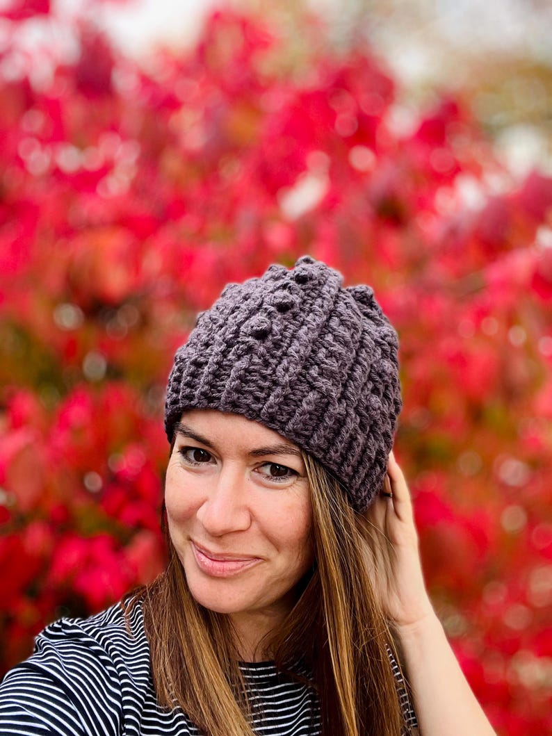 Crochet Irish Sweater Hat Pattern, Women's Cable Beanie (PDF Pattern) image 6