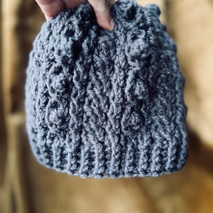 Crochet Irish Sweater Hat Pattern, Women's Cable Beanie (PDF Pattern) image 4