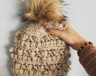 Ugly Sweater Crochet Hat or beanie pattern, women's hats (PDF Pattern)