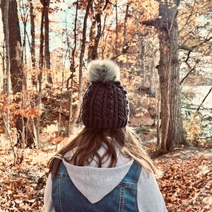 Crochet Irish Sweater Hat Pattern, Women's Cable Beanie (PDF Pattern) image 11