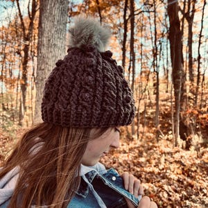 Crochet Irish Sweater Hat Pattern, Women's Cable Beanie (PDF Pattern) image 10