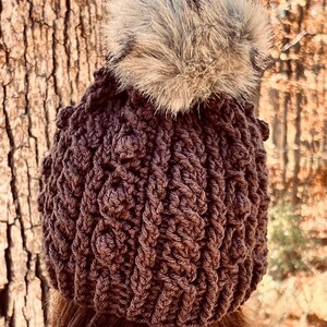 Crochet Irish Sweater Hat Pattern, Women's Cable Beanie (PDF Pattern) image 9