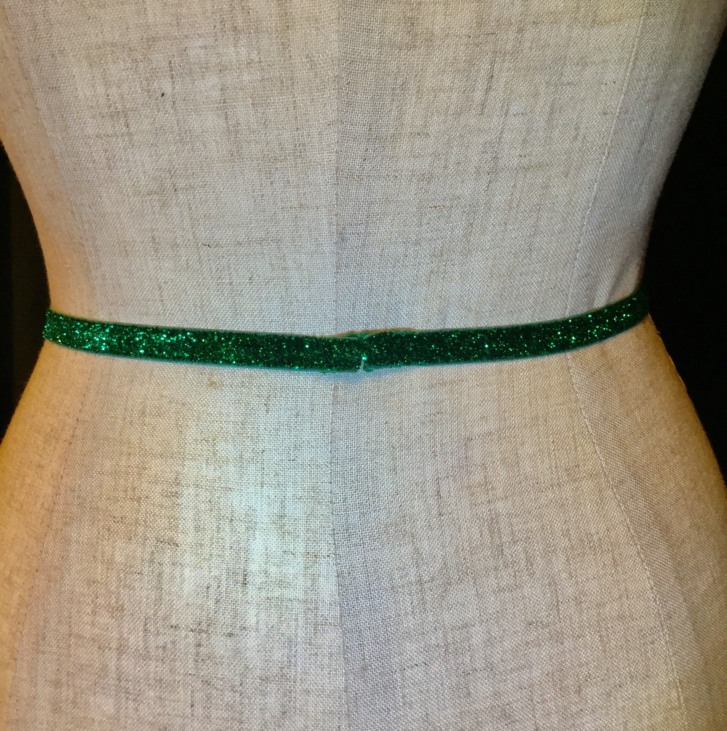 Rhinestone Belt Green Stretch Belt BRIDAL Skinny Belt Etsy
