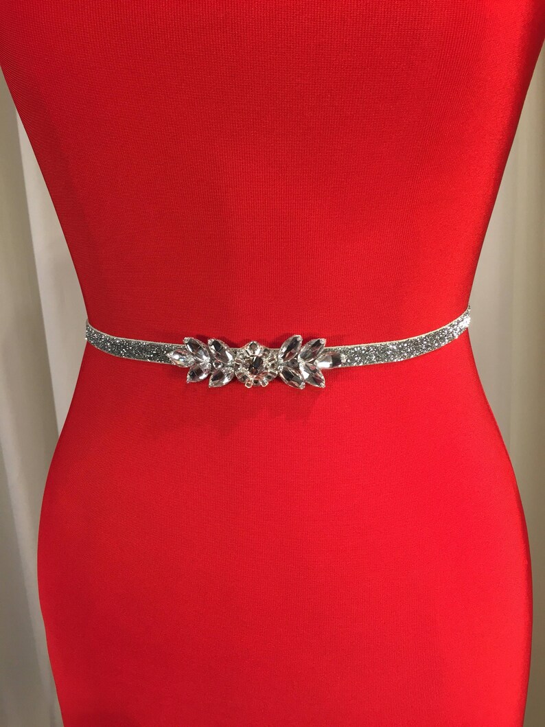rhinestone stretch belt