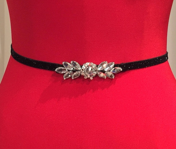 Rhinestone Belt,stretch Belt, BRIDAL Skinny Belt, Bridesmaid  display picture 3