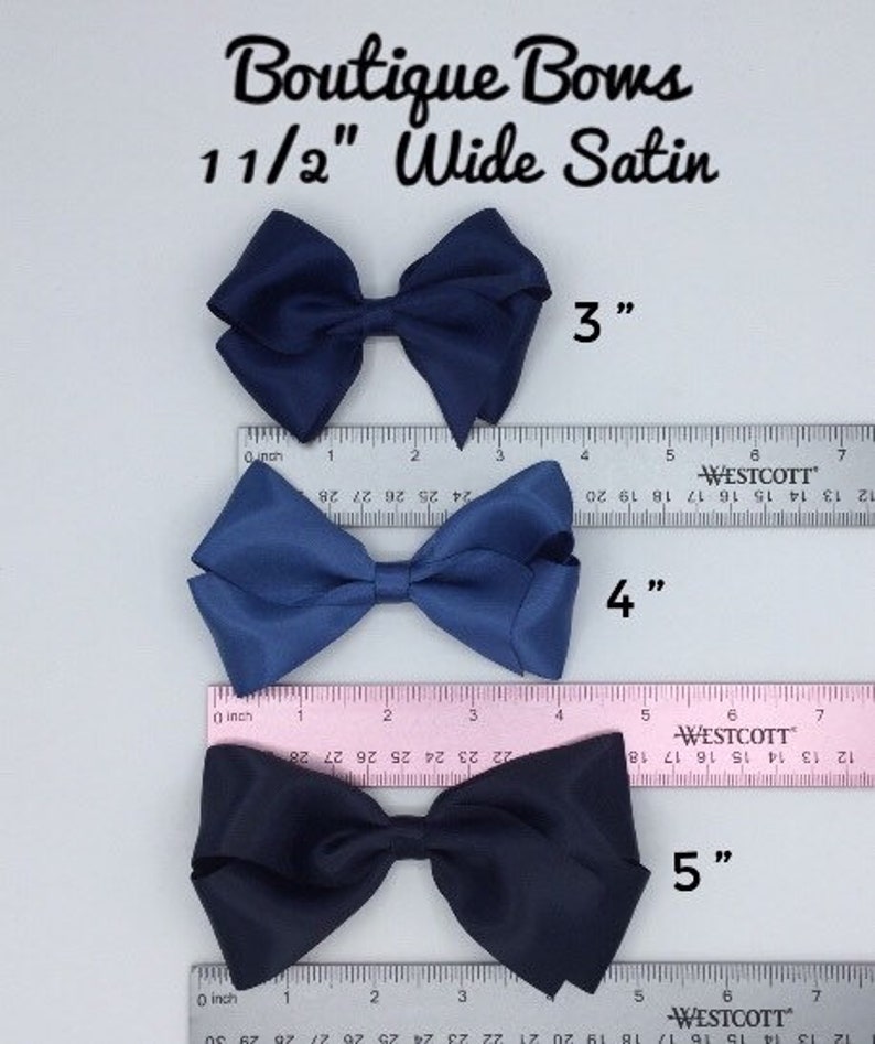 5\u201d Bow 55 Colors Flower Girl or Special Occasion Hair Accessory Wedding Hair,Recital,Pageant,First Communion Bow. Satin Boutique Hairbow