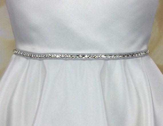 Rhinestone Belt,SILVER Stretch Belt 