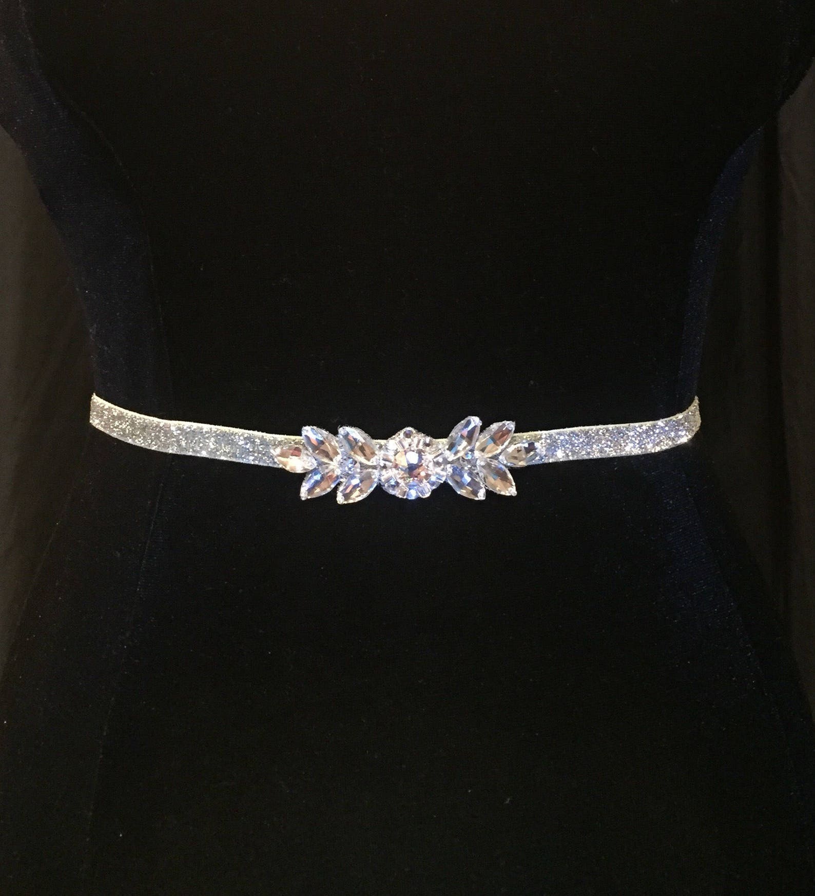 rhinestone stretch belt