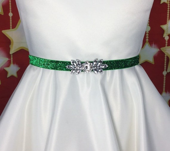 Rhinestone Belt, Green Stretch Belt,prom Dress Belt, Bridesmaid Belt,  Special Occasion Crystal Sash Belt, Bridal Party Accessory. - Etsy