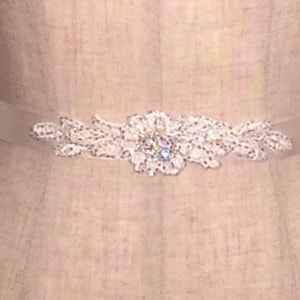 Ivory Bridal Sash,Ivory Lace,Venice Lace Sash,Beaded Sash,Special Occasion Belt,Bridesmaid Sash,Prom.