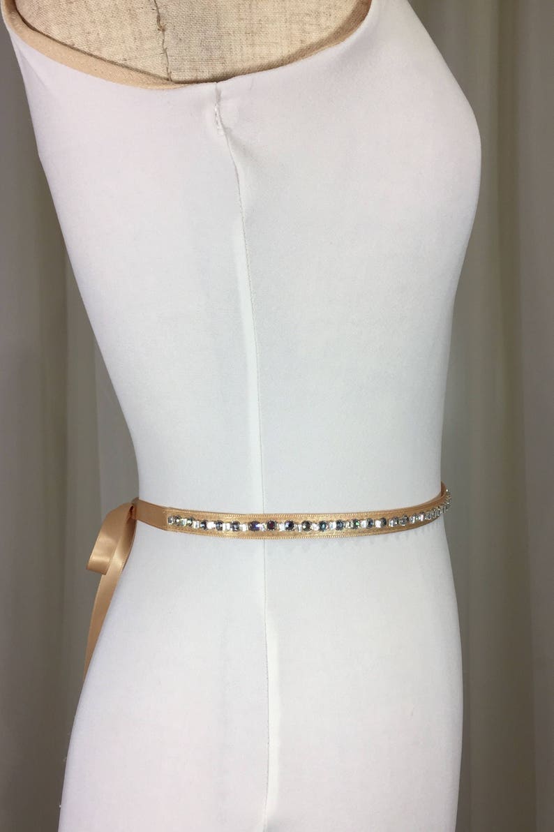 GOLD Rhinestone Sash Beltbridesmaid Sash Beltgold Rhinestone Etsy