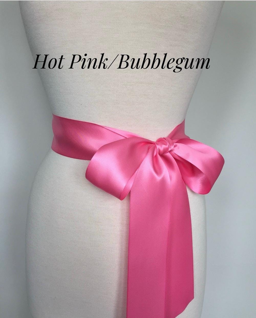 strapless open back dress Hot Pink 3D Floral Cap Sleeves A-Line Prom Dress with Sash – FancyVestido main image 0