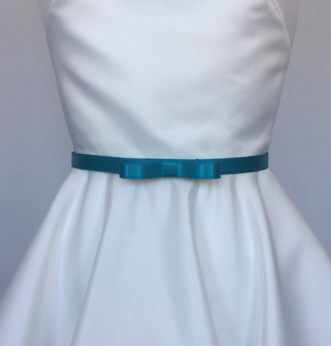 Satin Bow Belt,5/8 Satin Bridal Belt for Dress,adjustable Bridesmaid
