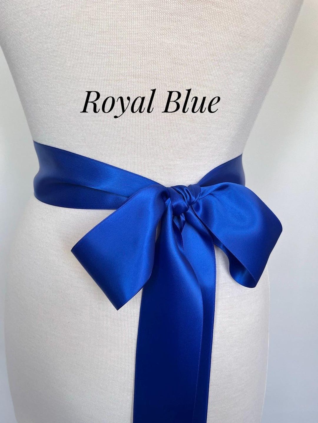 Royal Blue Satin Ribbon Sash,1 1/2