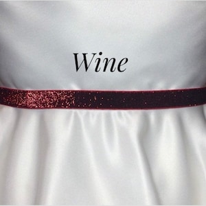 Dark Red Stretch Glitter Belt,5/8” Ladies  Dress Belt,Sparkly Elastic belt, Bridesmaid Belt,Glitter Elastic Belt, Non Flaking Glitter.