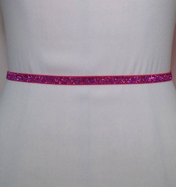 Hot Pink Belt Bridal Stretch BeltSWEETHART COLLECTION Belt Etsy