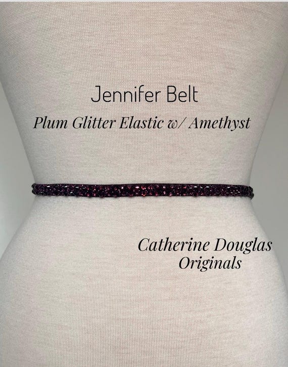 Plum Blinged Out Equestrian Belt Belt- 1.75 main image 4