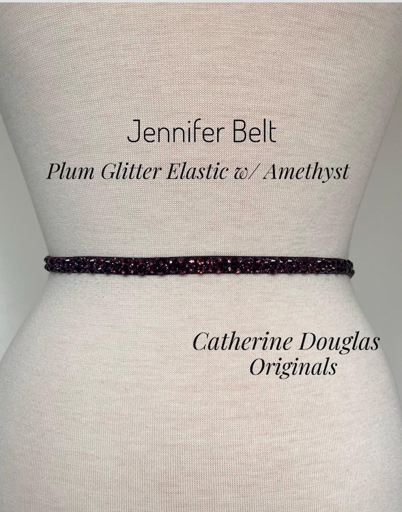 Purple special occasion belts and sashes - plum rhinestone special occasion belt