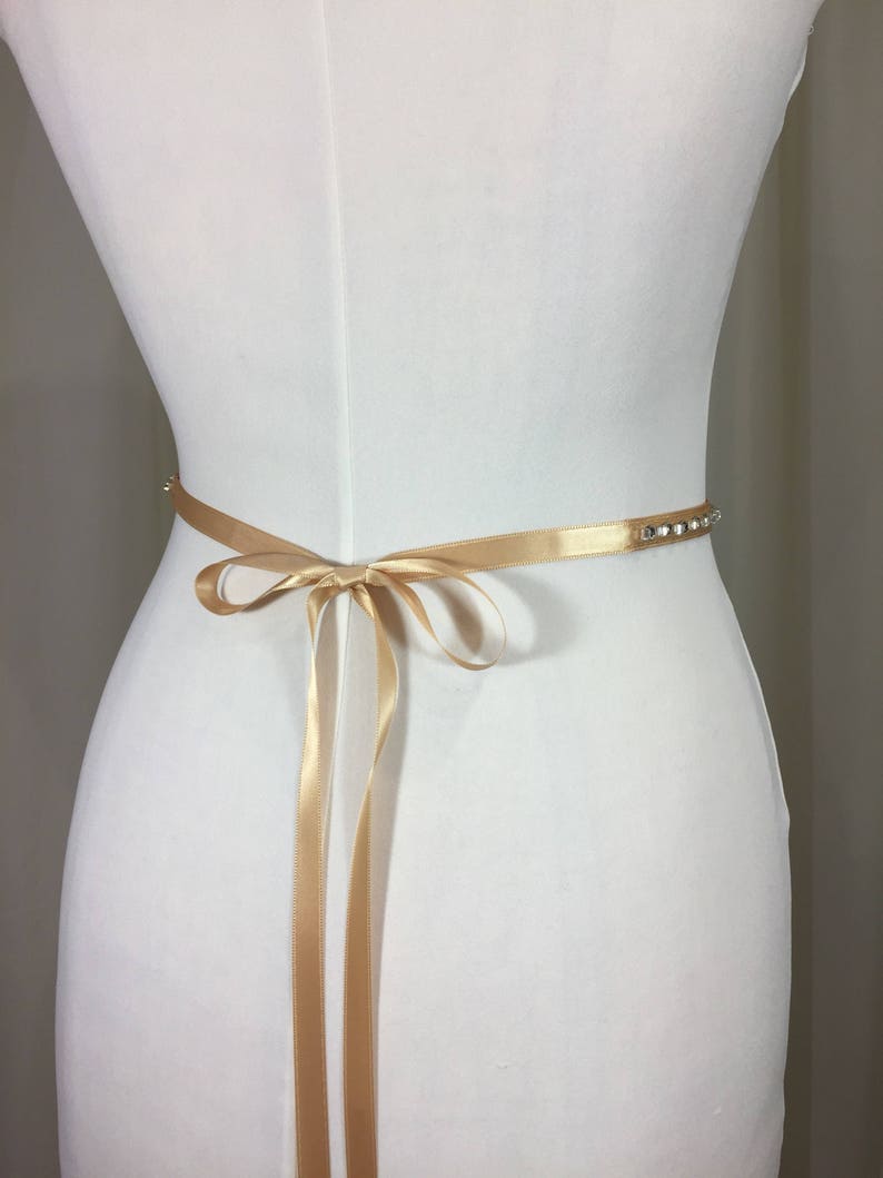 GOLD Rhinestone Sash Beltbridesmaid Sash Beltgold Rhinestone Etsy