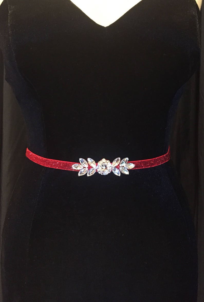 rhinestone stretch belt