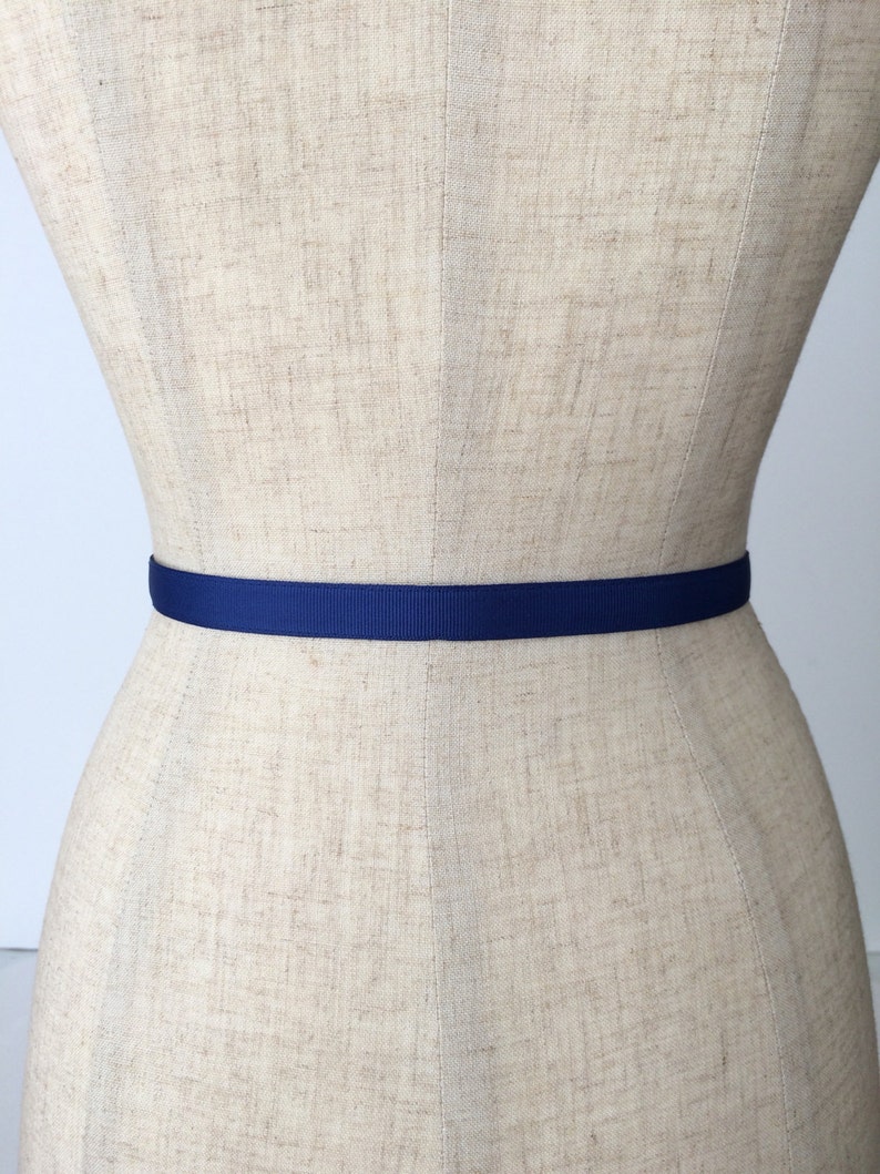 Blue Rhinestone Belt BRIDAL Skinny Beltgrosgrain Bridesmaid Etsy