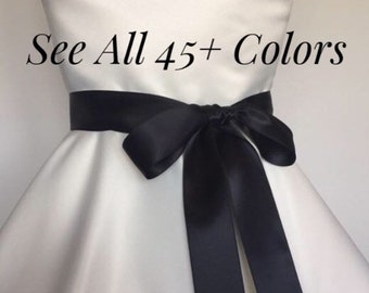 black bridesmaid sash