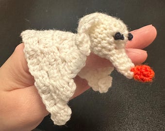 Miniatur Geist Hund Häkelanleitung