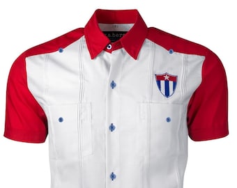 Y.A.Bera Clothing Mens Guayabera Shirt - Amor de la Isla Guayabera - Black Label Collection - Handmade in Yucatan Mexico