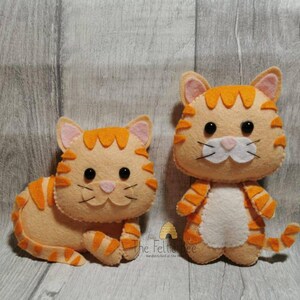 Felt ginger tabby Cat