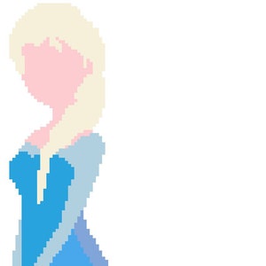 Elsa Frozen Instant Download PDF Cross Stitch Chart Pattern