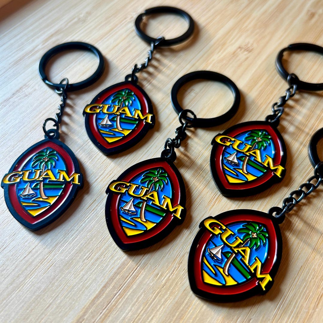 5-piece Modern Guam Seal Key Chain Set - Etsy