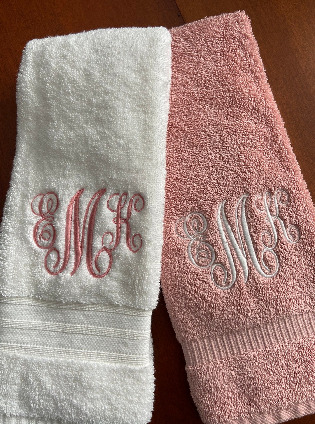 Custom Embroidered Hand Towels Etsy