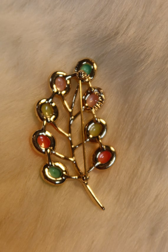 Vintage Sarah Coventry Jelly Bean Cabochon Tree F… - image 5