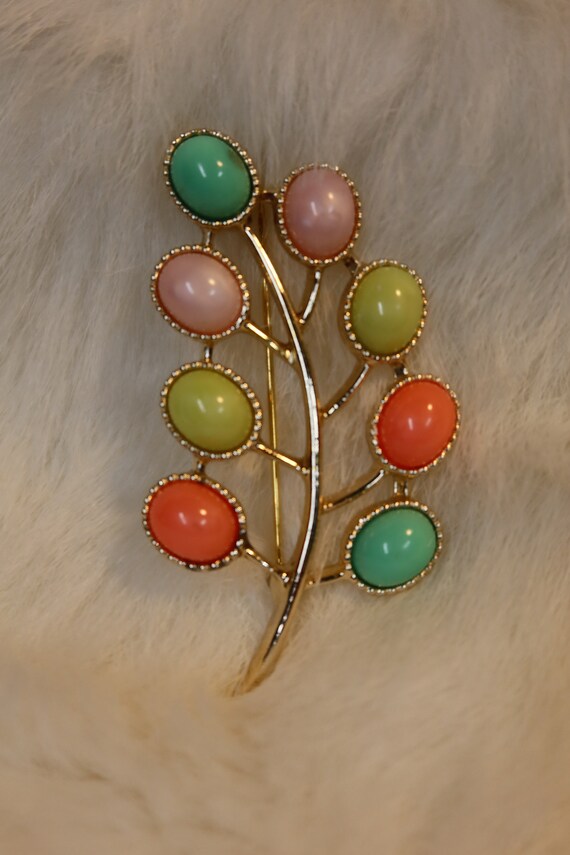 Vintage Sarah Coventry Jelly Bean Cabochon Tree F… - image 7