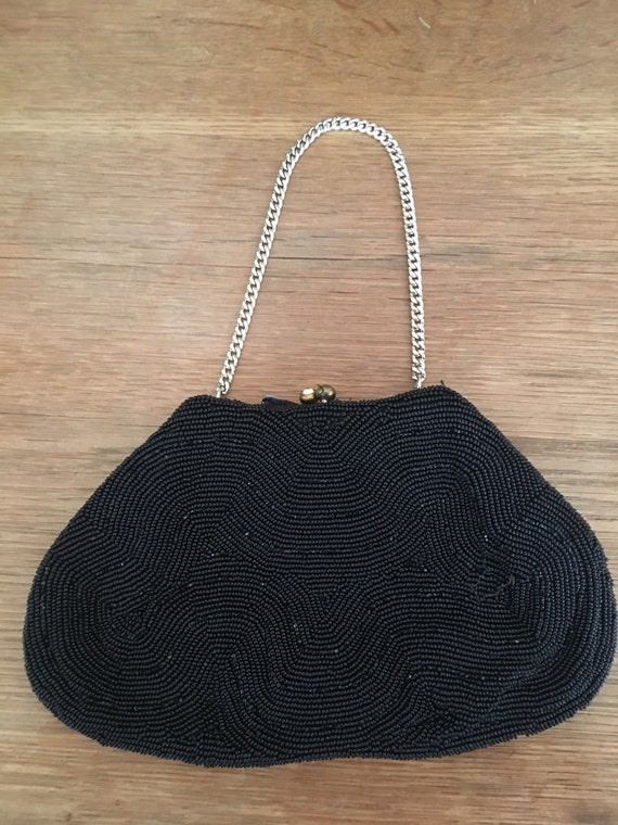 Jorelle of Belgium vintage black beaded bag