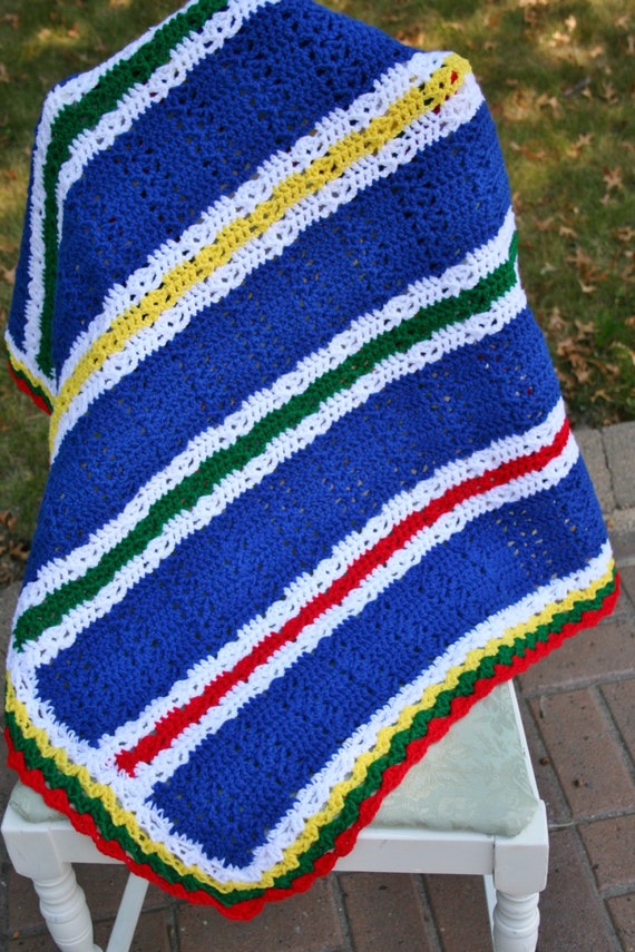 Crochet baby Blanket Baby Blanket primary colors Etsy