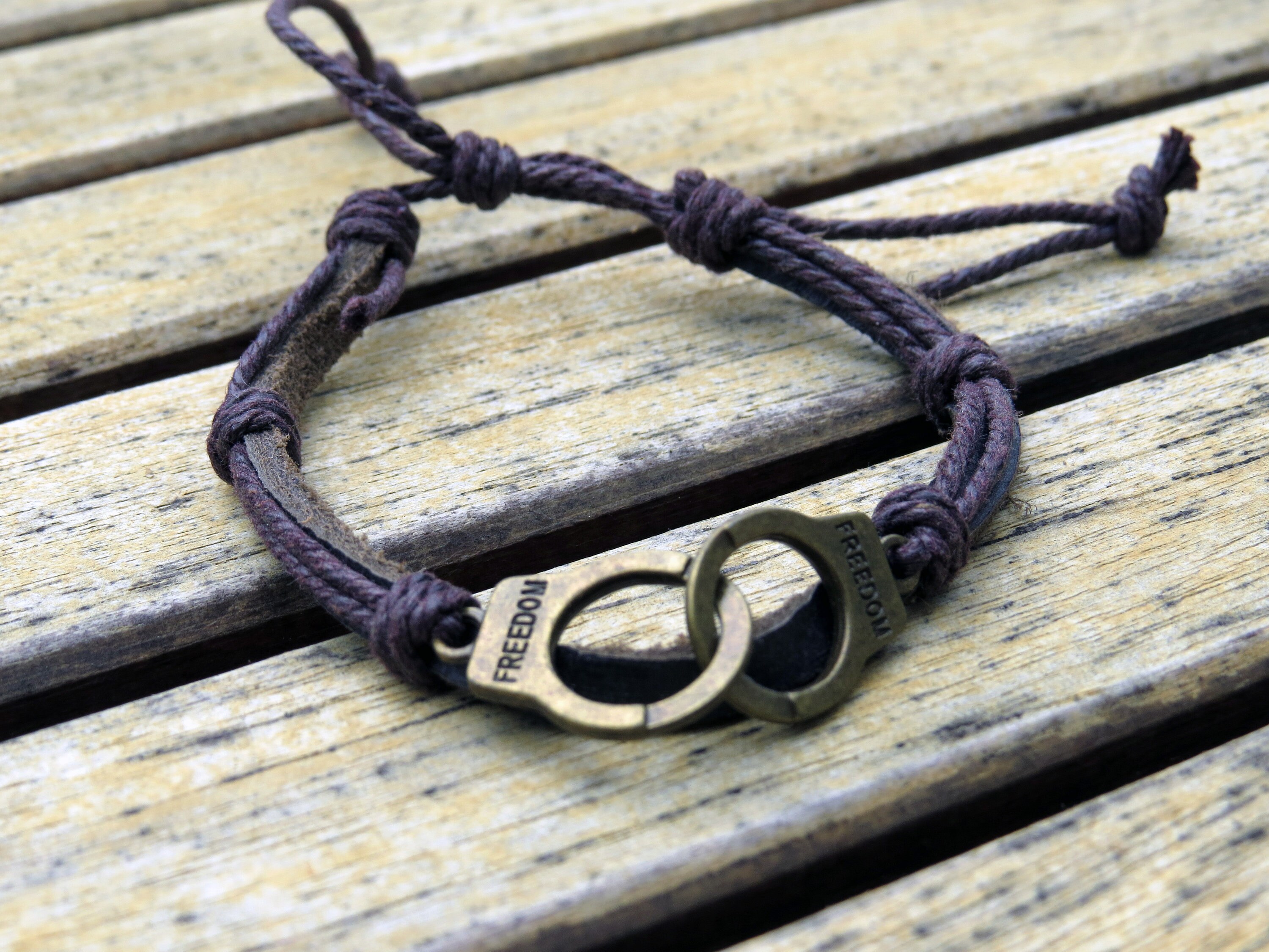 Leather Bracelet Charm Handmade Etsy Norway