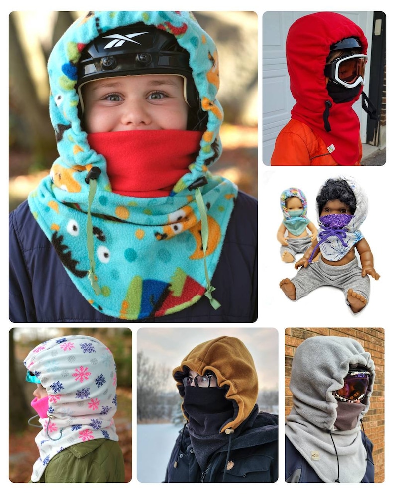 Menta Snow Hoodie Helmet Compatible Hood Hat DIY PDF Sewing Etsy
