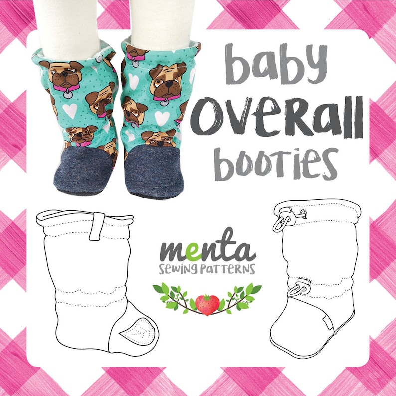 Baby and toddler overall outdoor booties PDF sewing pattern and tutorial ebook DIY mocs shoes slippers