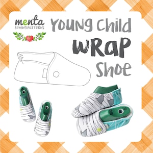 Menta Wrap Shoe young children slipper diy ebook sewing pattern PDF