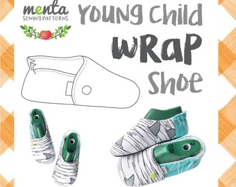 Menta Wrap Shoe young children slipper diy ebook sewing pattern PDF