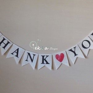 THANK YOU Burlap Banner / wedding garland / wedding photo props / wedding bunting / Burlap Wedding Banner / Wedding decoration
