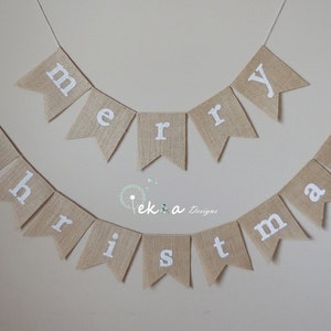 MERRY CHRISTMAS burlap banner /Holiday Photo props / Christmas banner / Christmas home decor / merry christmas bunting / christmas sign