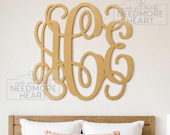 Personalized Wooden Monogram Wall Decor | Dorm Room Decor | College Dorm Wall Hanging | Custom Painted Wood Monogram | Sorority Gift