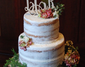 Monogram Cake Topper Etsy