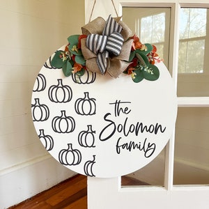 Front Door Decor - Fall Door Hanger - Welcome Wreath - Pumpkin Door Hanger - Door Wreath - Housewarming Gift - Home Decor - Wreath