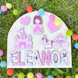 Princess Wooden Name Puzzle | Gift for Baby | Baby Name Puzzle | Personalized Gift | First Birthday Gift