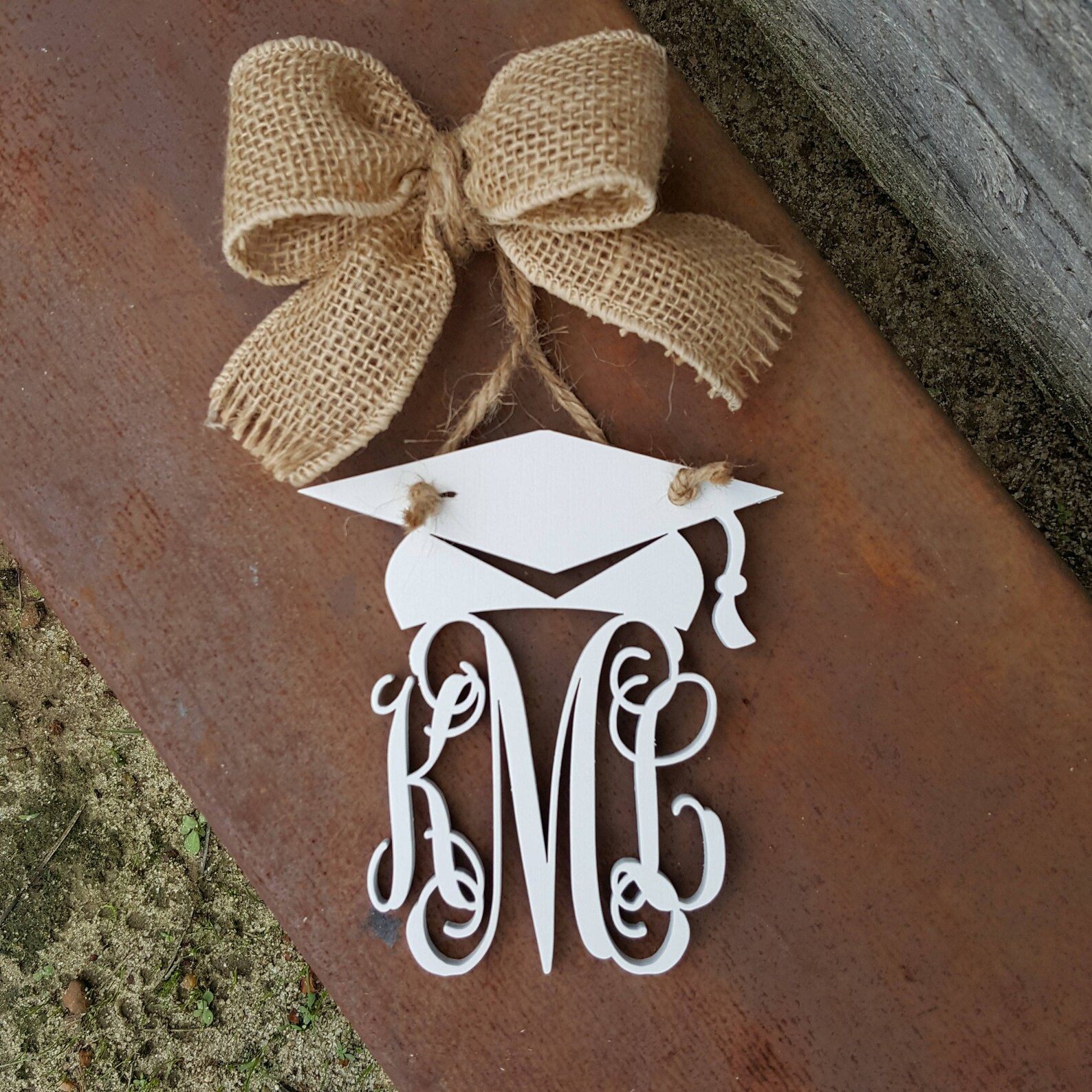 Car Charm Graduation Cap Car Monogram Rear View Mirror Etsy